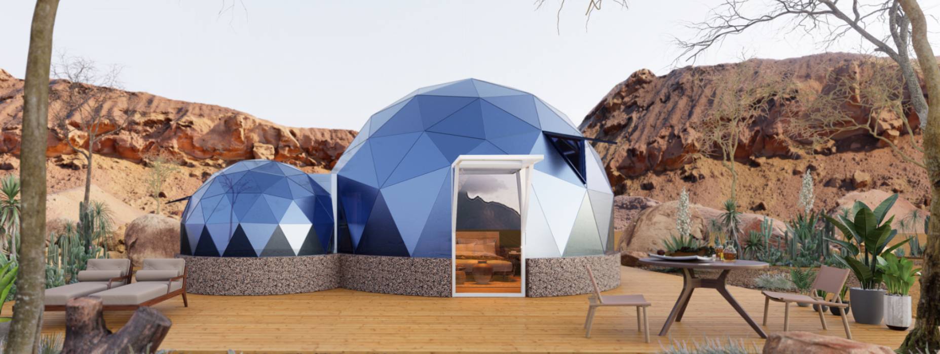 平山县球形智能光伏玻璃星空房